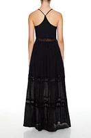 Eyelash Lace Racerback Maxi Dress