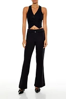 Belted Flare High-Rise Pants