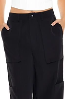 Wide-Leg Cargo Trouser Pants