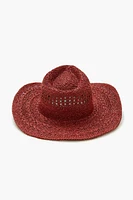 Cutout Straw Cowboy Hat