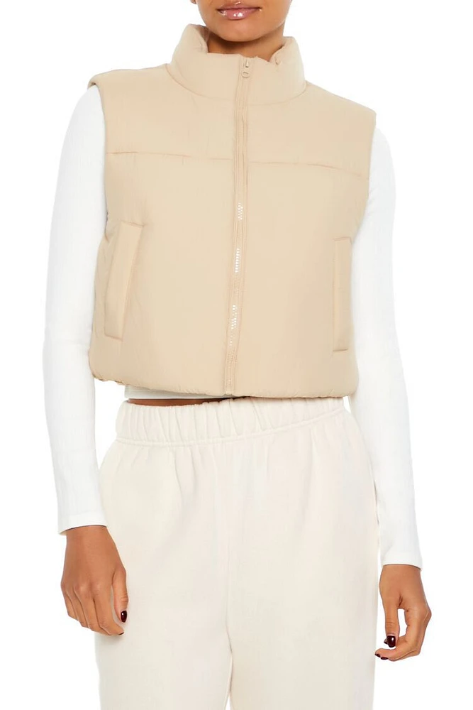 Quilted Cropped Puffer Vest