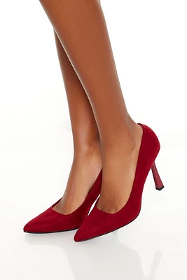 Faux Suede Pointed Stiletto Pumps