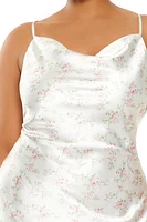 Plus Floral Maxi Slip Dress