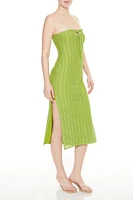 Crochet Strapless Midi Dress