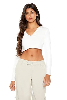 Split-Neck Crop Top