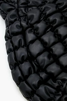 Quilted Faux Leather Tote Bag