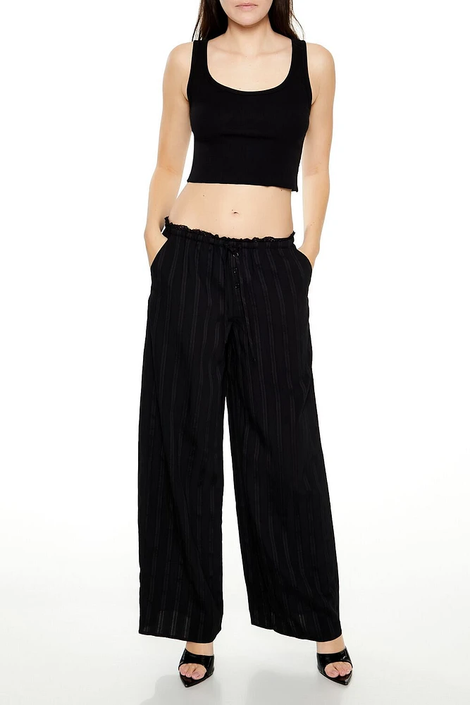 Drawstring Wide-Leg Pants