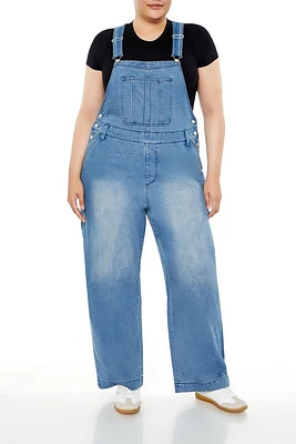 Plus Utility Denim Overalls