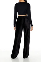 Corduroy High-Rise Wide-Leg Pants