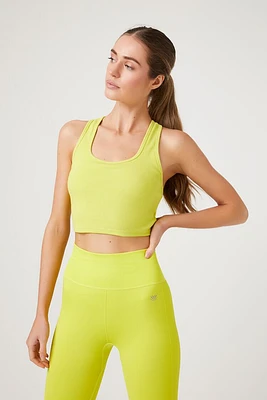 Active Cropped Racerback Tank Top