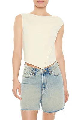 Asymmetrical Snap-Button Top
