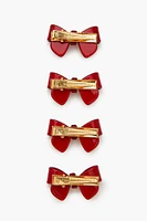 Bow Hair Clip Set - 4 pack