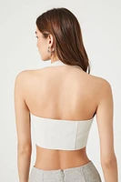 Plunging Halter Crop Top