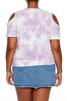 Plus Cloud Wash Open-Shoulder Tee