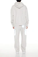 Washed Mixed Media Oversized Pocket Sweatpants