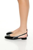 Faux Patent Leather Ballet Flats