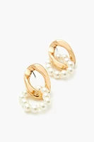 Faux Pearl Chain Drop Earrings