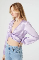 Twisted Satin Crop Top