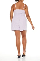 Plus Eyelet Drawstring Shorts