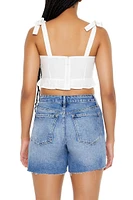 Tie-Strap Flounce Crop Top