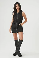 Zip-Up Utility Mini Dress