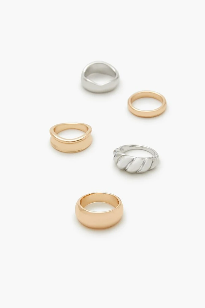 Smooth Cocktail Ring Set