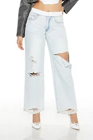 Destroyed Mid-Rise Baggy Jeans