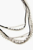 Beaded Cord Layered Necklace