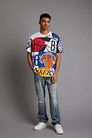 Unisex NBA Graphic Patchwork Tee