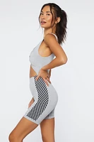 Active Checkered Seamless Romper