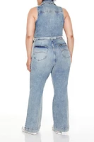 Plus Lee Denim Zip-Up Jumpsuit