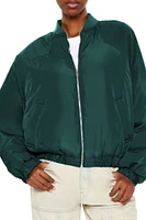 Raglan-Sleeve Bomber Jacket