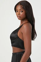 Satin Hook-and-Eye Bra