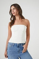 Denim Bustier Tube Top