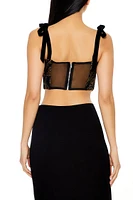 Jacquard Baroque Bustier Crop Top