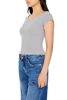 Ribbed V-Neck Tee