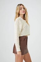 Cropped Open-Back Sweater