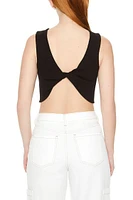 Sleeveless Twisted Crop Top