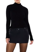 Ribbed Mock Neck Sweater