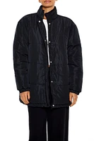 Quilted Longline Puffer Jacket