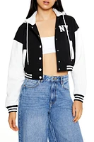 Hooded Varsity Letterman Jacket