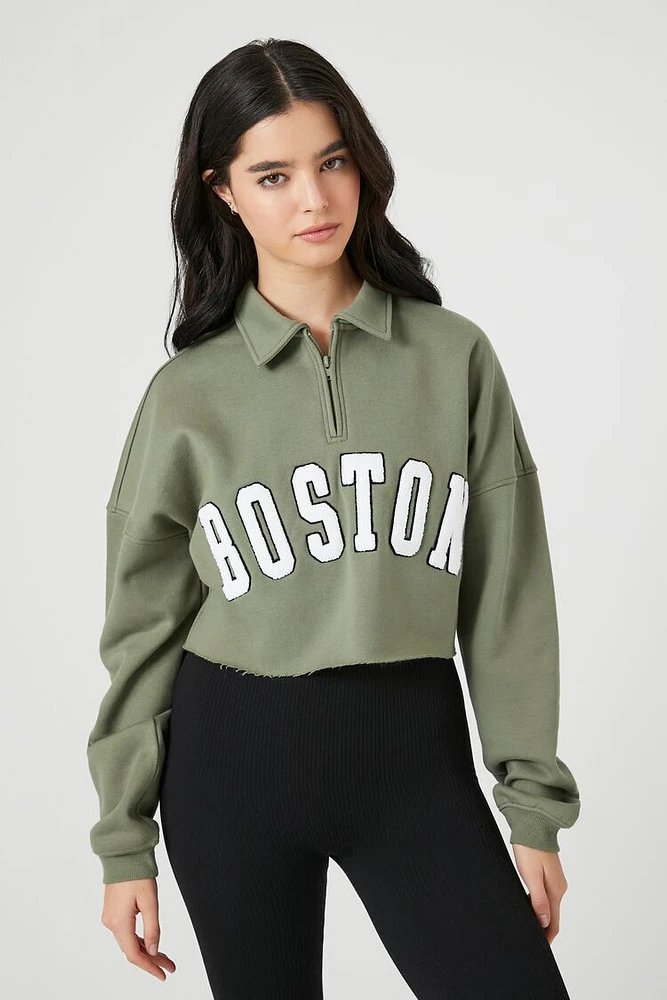 Half-Zip Boston Pullover