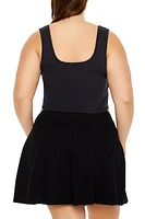 Plus Pointelle Bow Crop Top