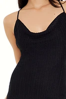 Cowl Crisscross Midi Dress
