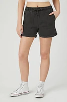 Cuffed Drawstring Pull-On Shorts