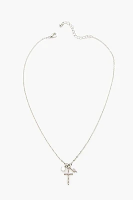 CZ Cross Charm Necklace