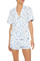 Floral Shirt & Shorts Pajama Set