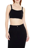 Rib-Knit Cropped Cami