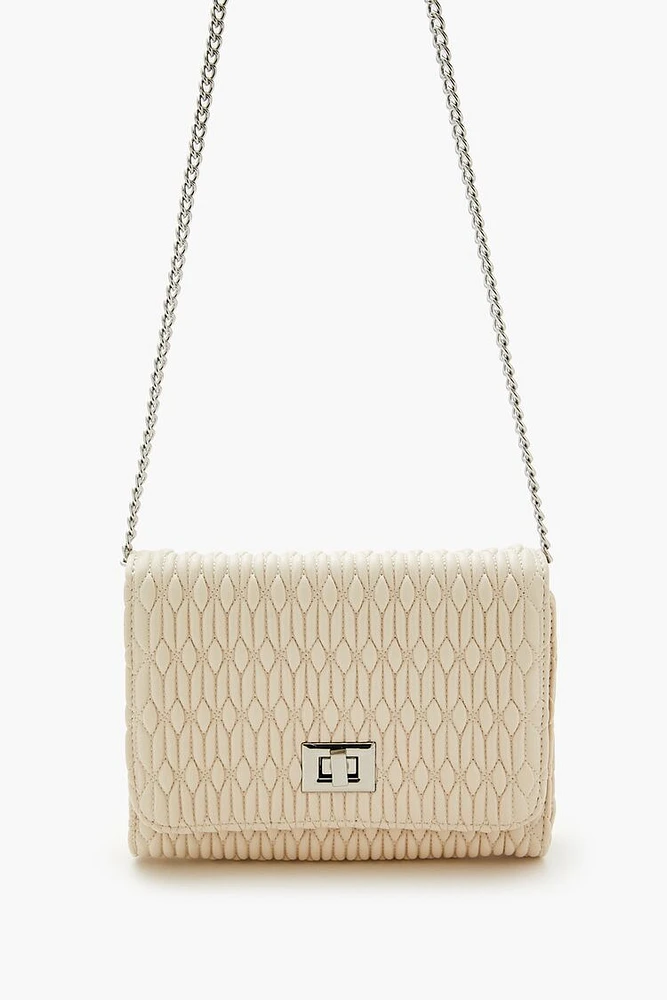 Quilted Flap Top Crossbody Bag