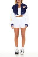 Cropped Varsity Letterman Jacket